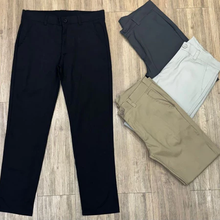 Calça Sarja Masculina Importada Confortável Algodão Elastano Bolso Faca