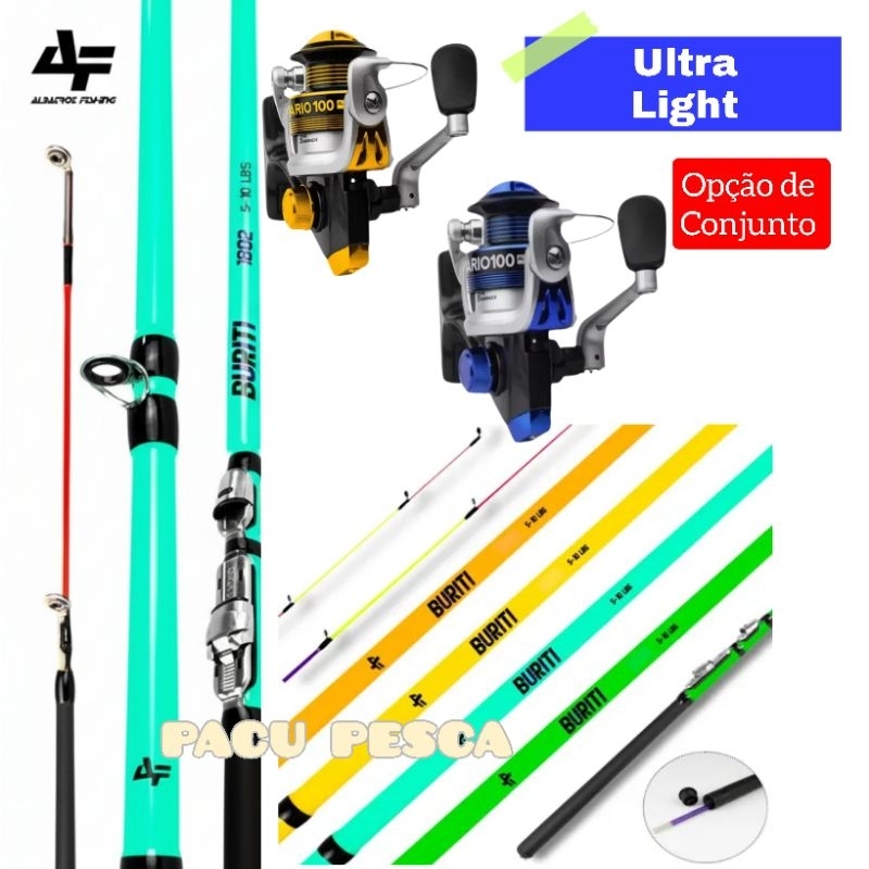 Vara de Pesca Ultra Light Buriti Albatroz 5-10lbs Super Sensível ...