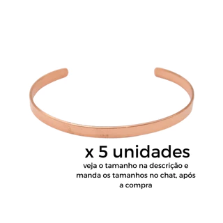 Kit 5 Pulseiras de Cobre Puro 100% Natural (Leia a descrição) em Quantidade melhor preço em Oferta na Shopee