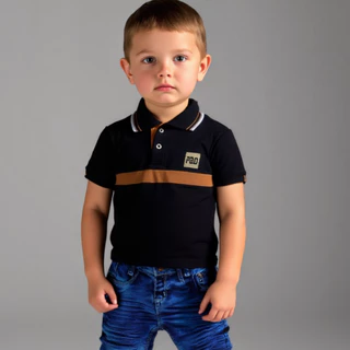 Polo Bebê Algodão Premium (1 a 3 Anos) | Manga Curta Menino | Cores Sortidas