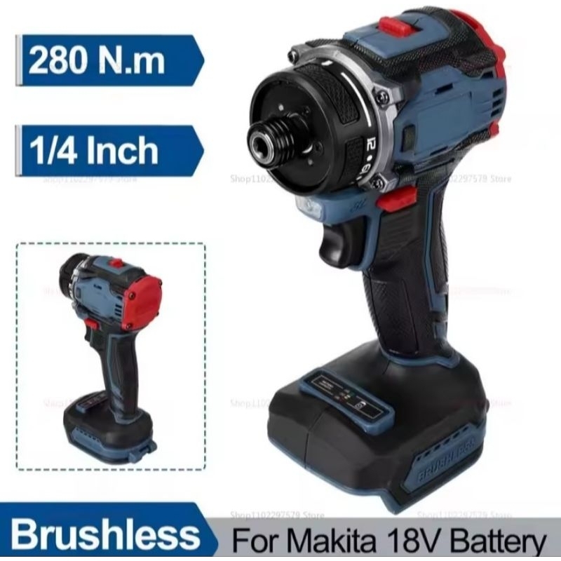 Chave de impacto sem escova 21 + 1duas velocidadescompatível com bateria de 18v