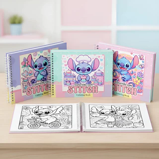 Livro de Colorir Stitch Capa Dura de Desenho Pintura Goods Papel Grosso em Oferta na Shopee