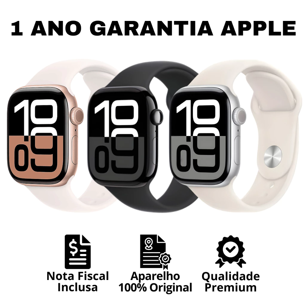 Relógio Apple Watch S10 42MM e 46MM Novo Lacrado NF + 1 Ano De Garantia Apple