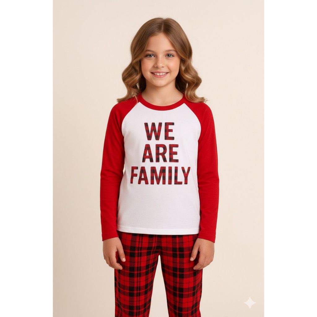 Pijama Longo Infantil Menina Family Pijama Manga Longa Confortável Estampado Inverno Mãe e Filha em Oferta na Shopee
