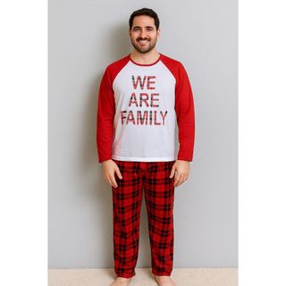 Pijama Longo Masculino Adulto Family Pijama Manga Longa Confortável Estampado Inverno Pai e Filho em Oferta na Shopee