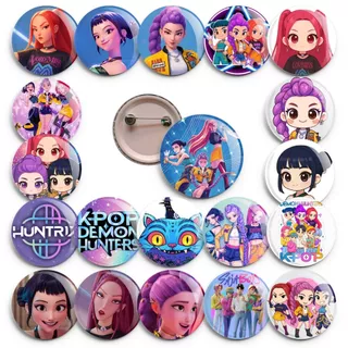 Kit 10 Botons 3,5cm - Guerreiras do Kpop - Demon Hunters - Vc escolhe as imagens do catálogo- Broche - Bottons