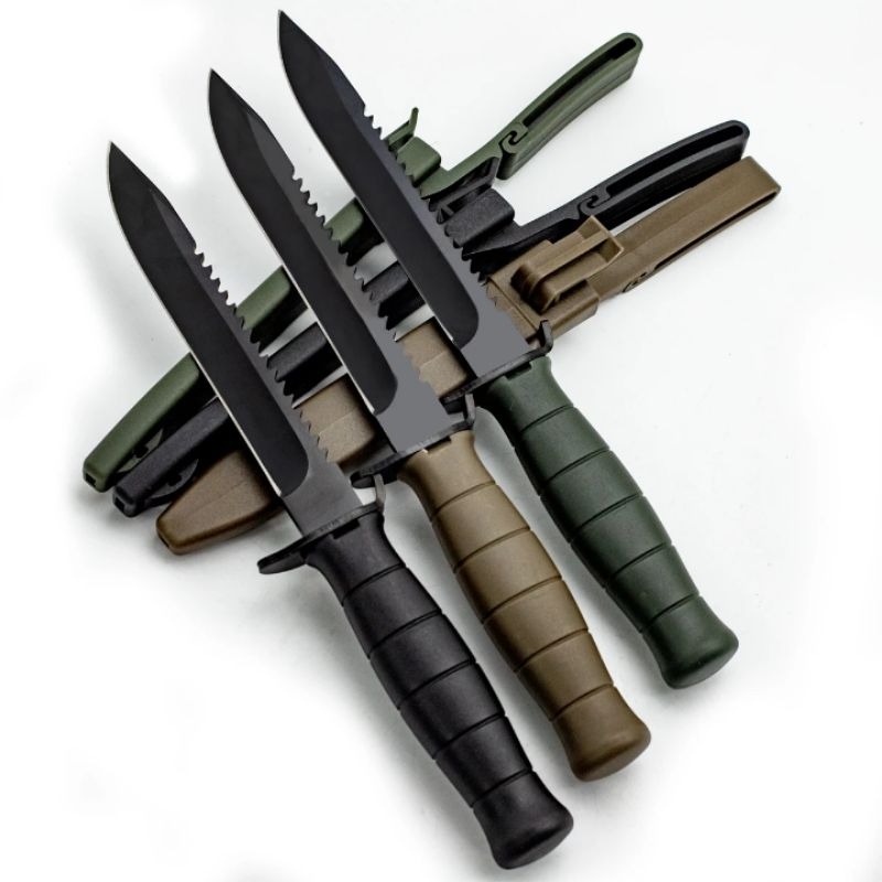 Faca Pesca especial Lâmina com serrilhas grossas Bainha de Polímero GK03-A.B.C CORTE ABSOLUTO