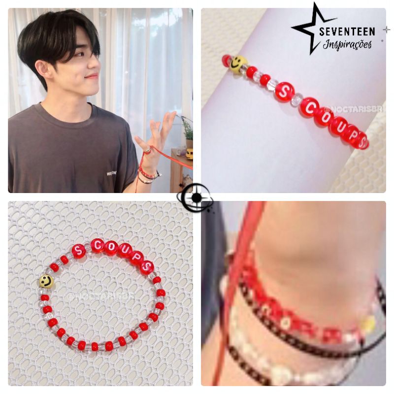 SEVENTEEN S.Coups (Seungcheol) - Pulseira de miçanga Feita pelo