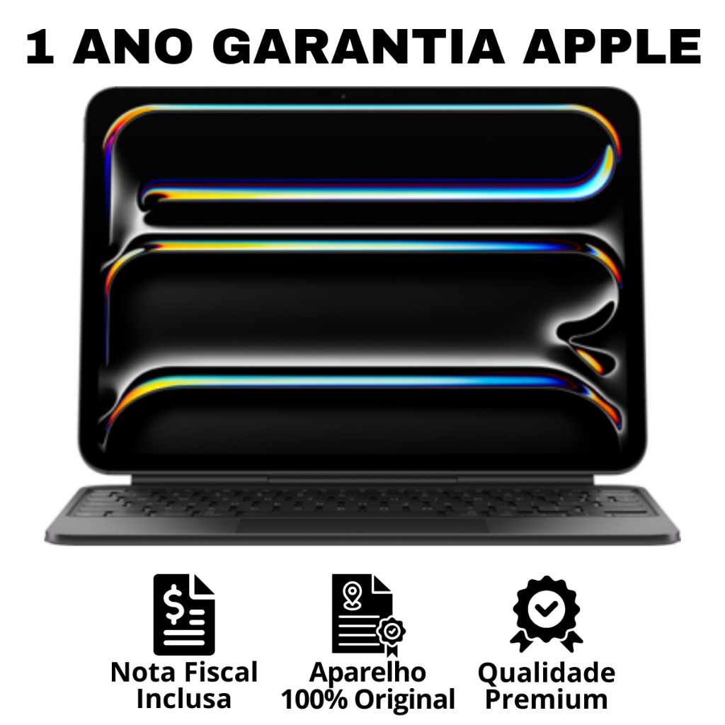 Apple Magic Teclado IPad Pro M4 13” 11” Polegadas NF + 1 Ano de