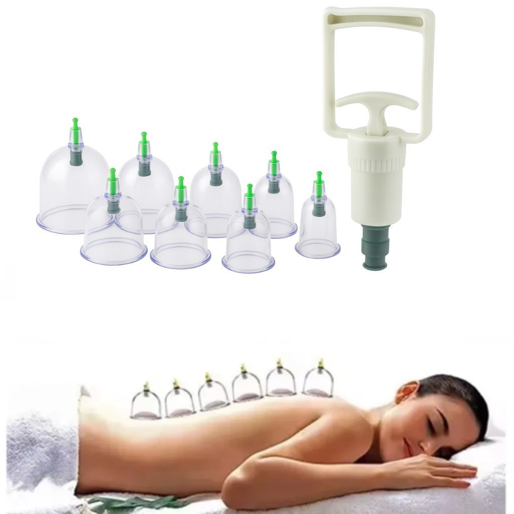 Kit 12 Ventosas de Massagem Ventosaterapia Chinesa a Vácuo com Bomba de ...