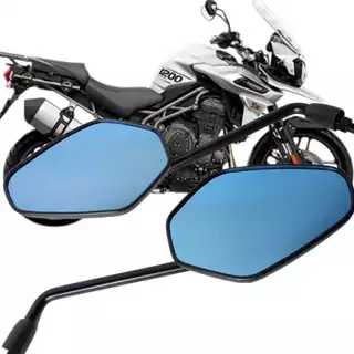 Retrovisor Tiger 900 1200 Lente Azul Longo Titan 160 Start Cb 300 Xre 300 Sahara 300 Transalp Par