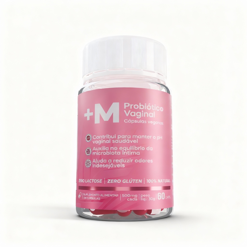 +M Probiótico Feminino – Flora Íntima Saudável | Equilíbrio do pH | Cranberry + D-Mannose