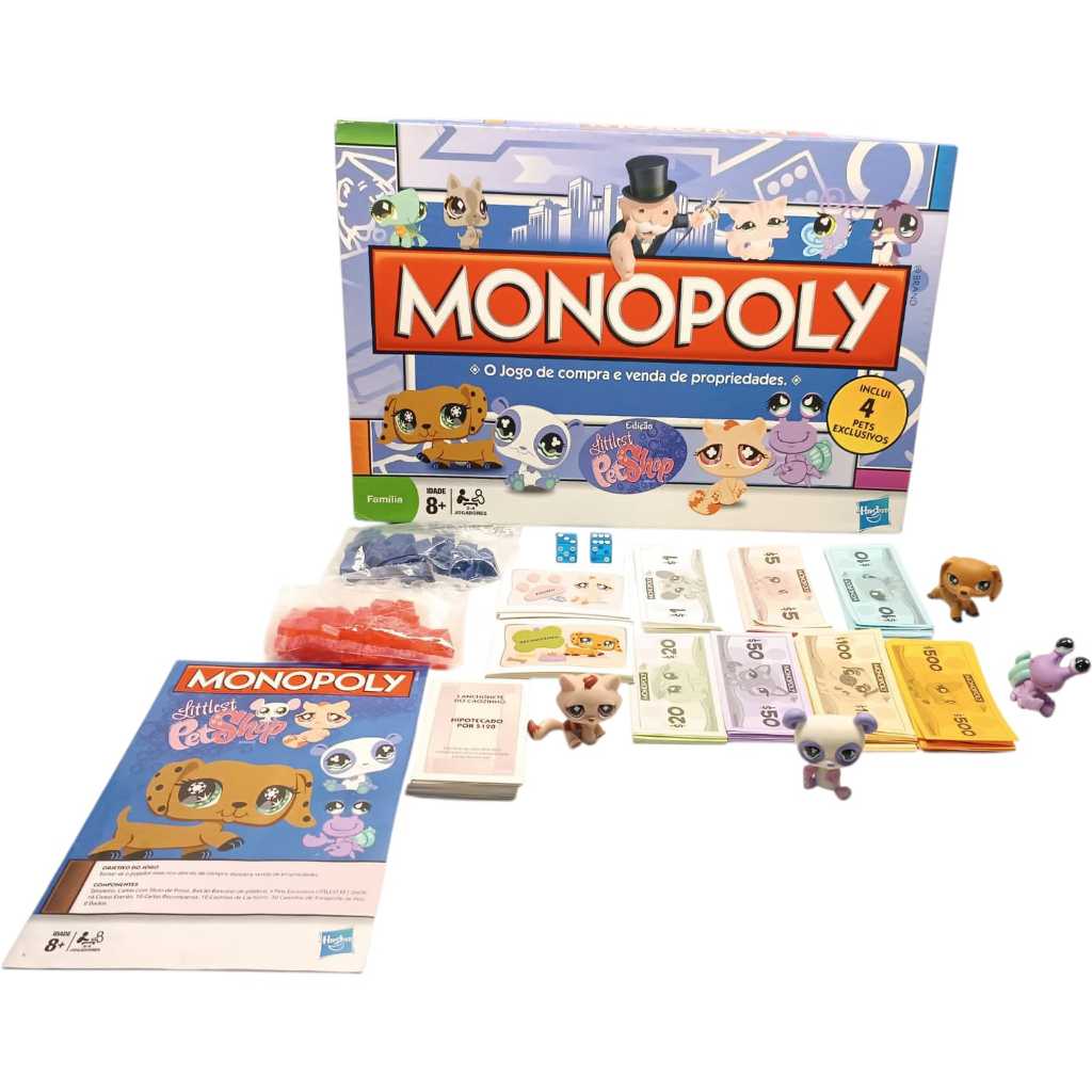 Jogo Monopoly Littlest Petshop Lps Raro Completo Original (Usado