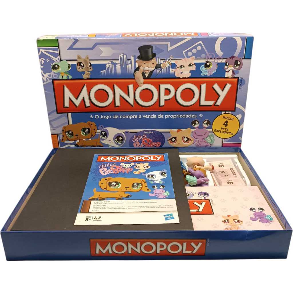 Jogo Monopoly Littlest Petshop Lps Raro Completo Original (Usado