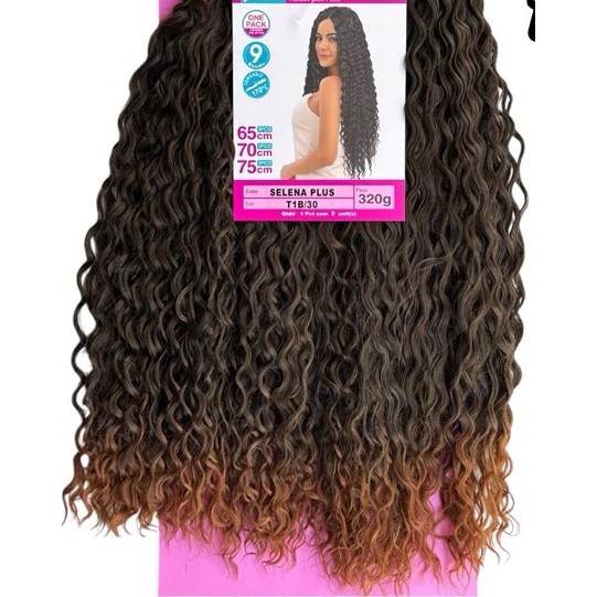Cabelo Orgânico Cacheado Selena Plus Rebecca Sleek 75 Cm 320Gr