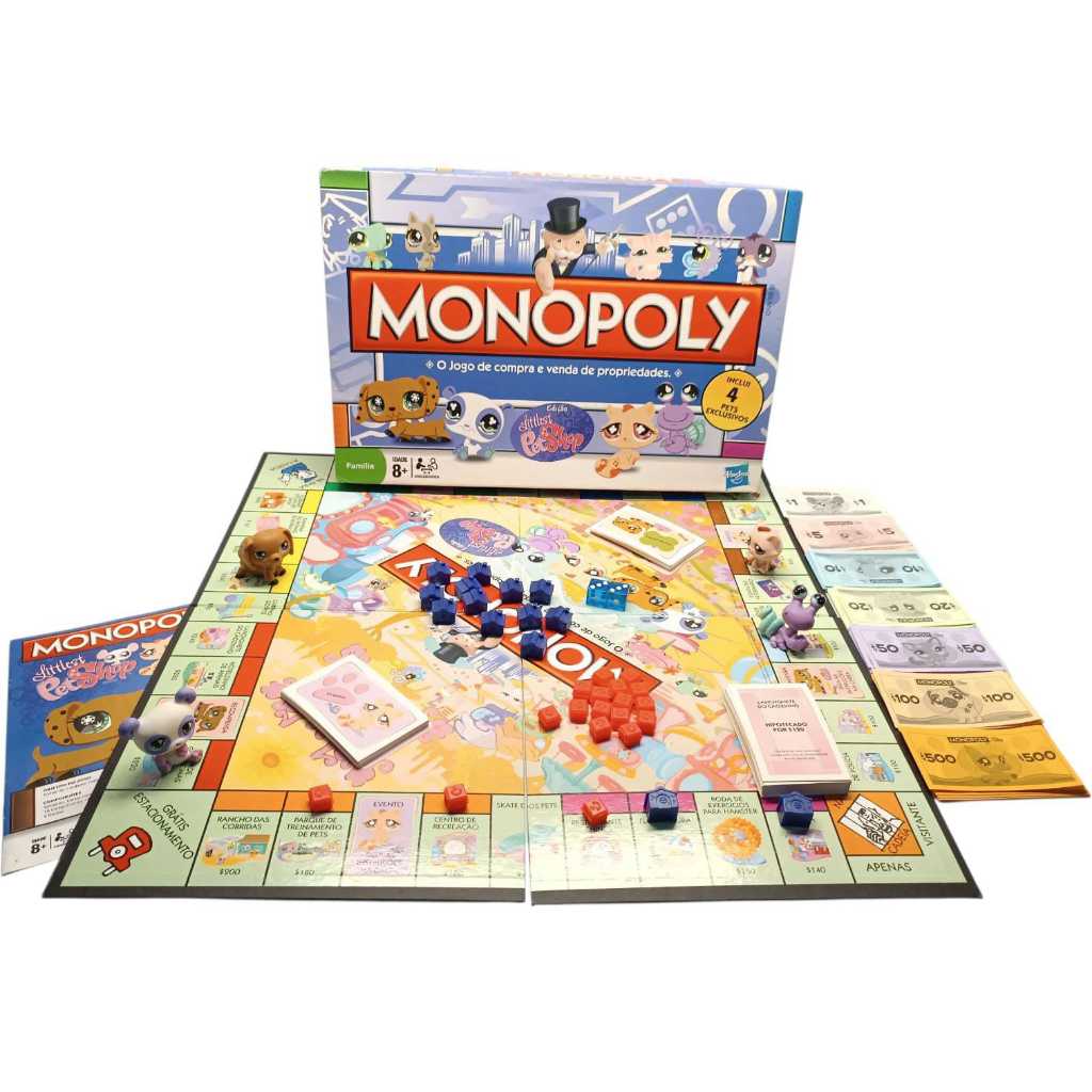 Jogo Monopoly Littlest Petshop Lps Raro Completo Original (Usado