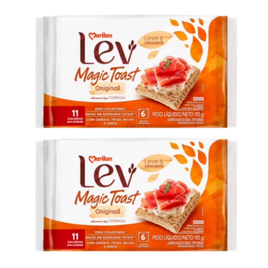 Kit 2 ou 3 Torrada Magic Toast Original Cacau Ou Integral Marilan Lev ...
