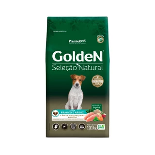 Ração Golden Seleção Natural Mini Bits Cães Adultos Porte Pequeno Frango e Arroz 10,1kg em Oferta na Shopee
