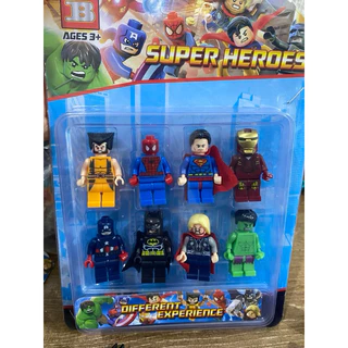 Kit 8 Bonecos Super Herois Tipo Lego Avengers Colecionável