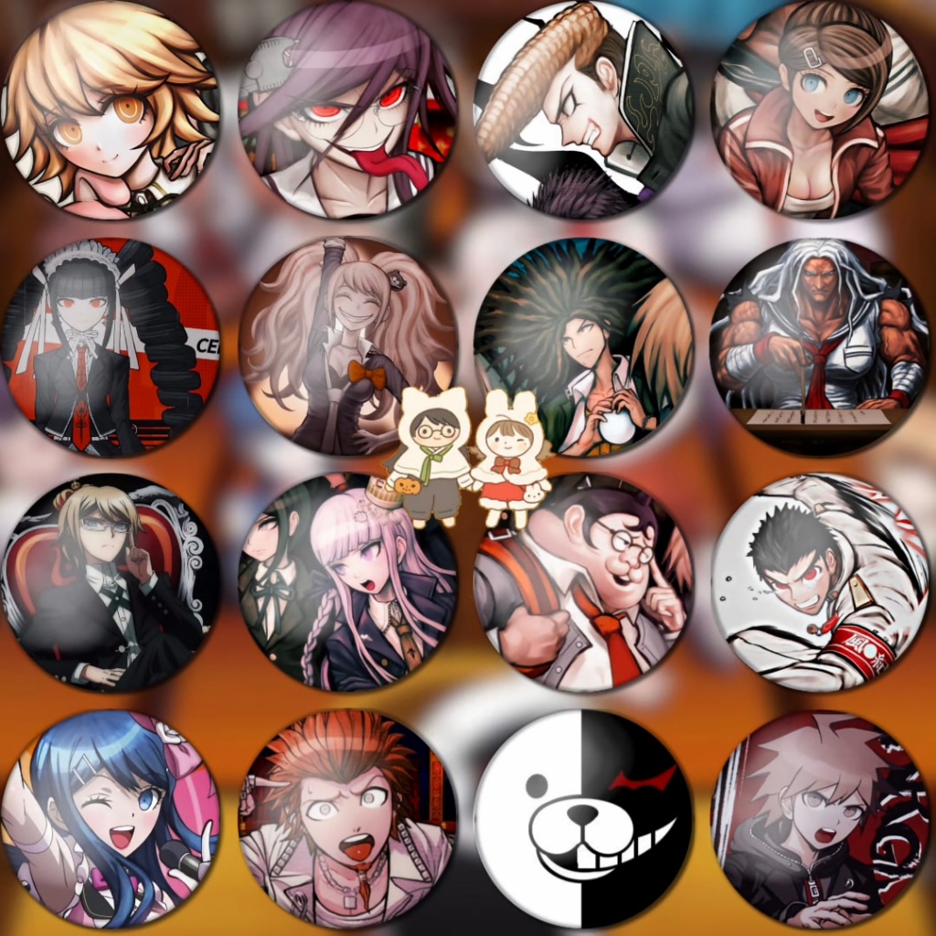 Bottons Anime Danganronpa 4,4 cm – Primeira Temporada | Monokuma ...