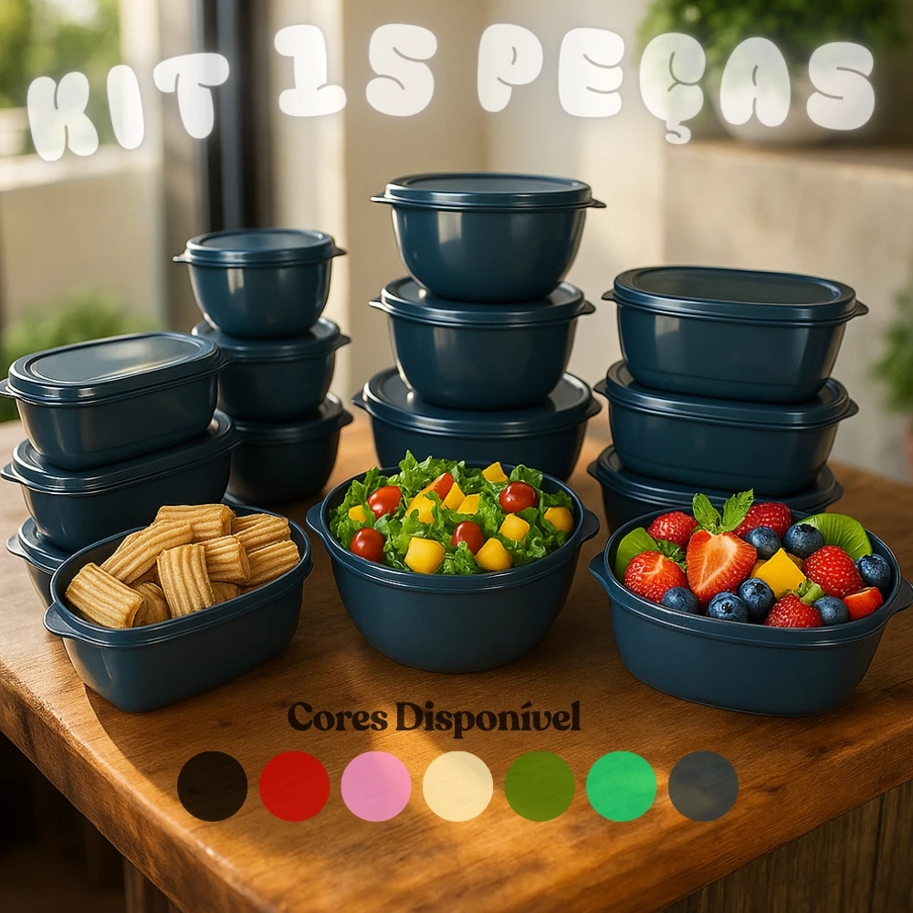 Kit 15 Potes Herméticos