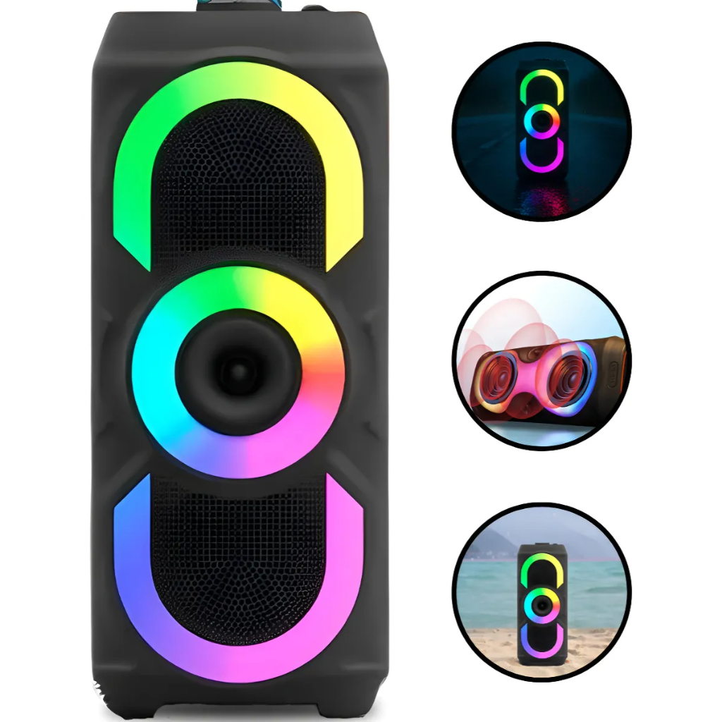 Caixa Caixinha De Som Potente Bluetooth Portatil Grande | Shopee Brasil