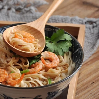 Colher/Concha Japonesa Feijão Caldo Sopa Em Madeira Bambu