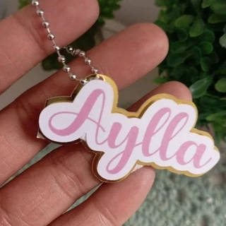 Tag Aplique Personalizada com Nome | EFEITO 3D | Lembrancinha Infantil
