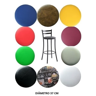 Assento Estofado Banco/Banqueta 37cm em Corino