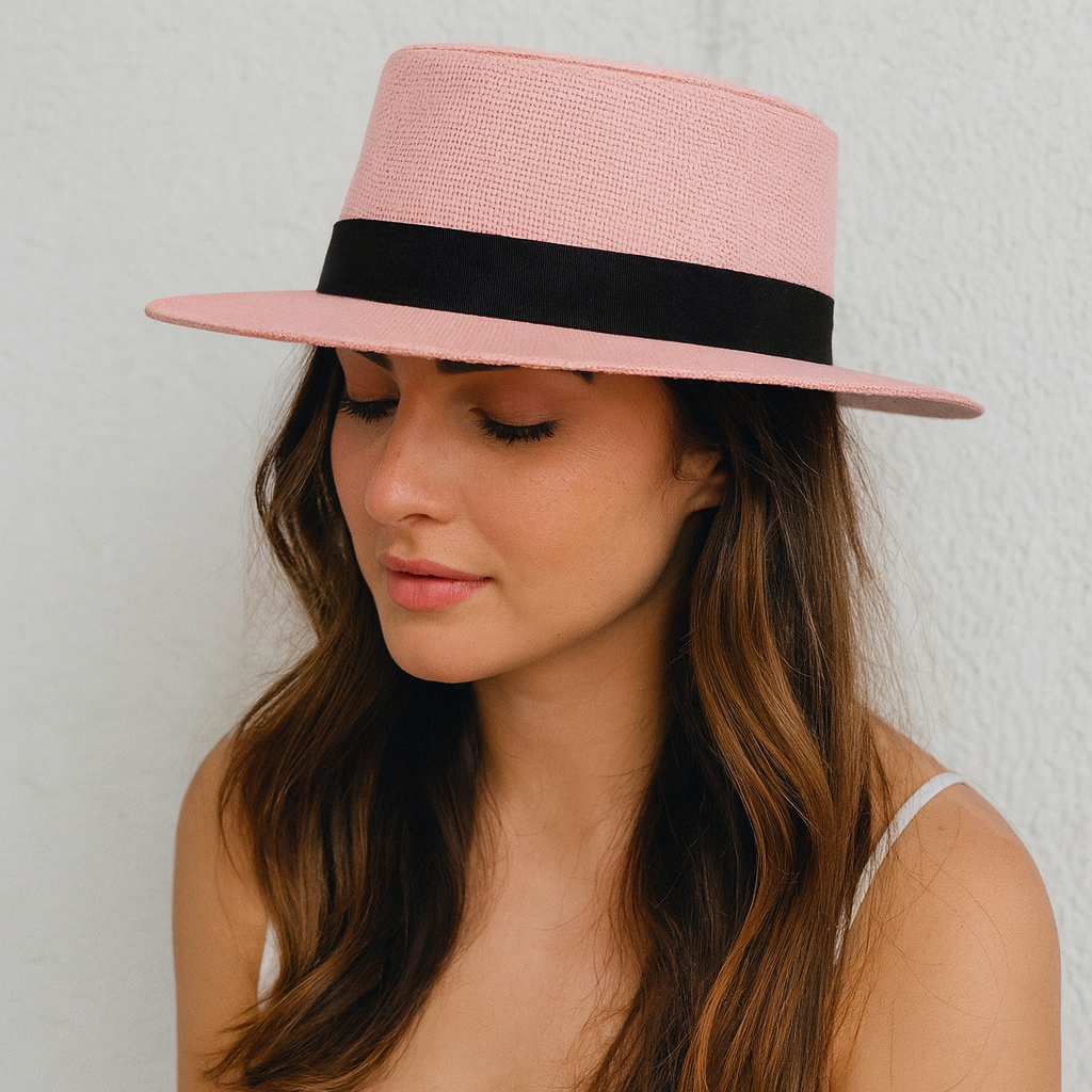 ゆあみ♡ Chapeau d' O Bao Canotier Wide Chapéu Canotier Boater Aba Reta 56cm Palheta Unissex | Shopee Brasil