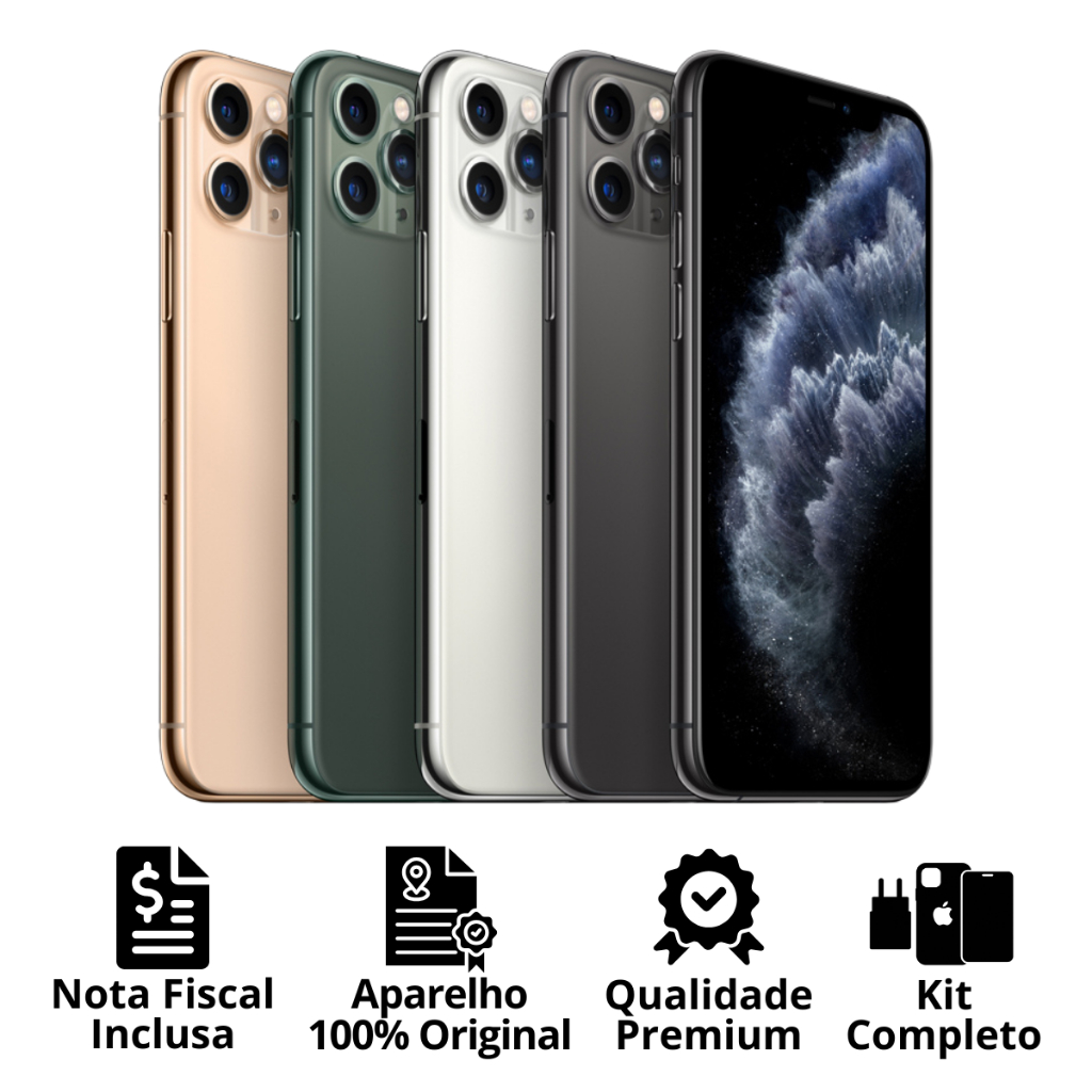 Celular iPhone 11 Pro Max (64GB) (256GB) 100% Original Apple