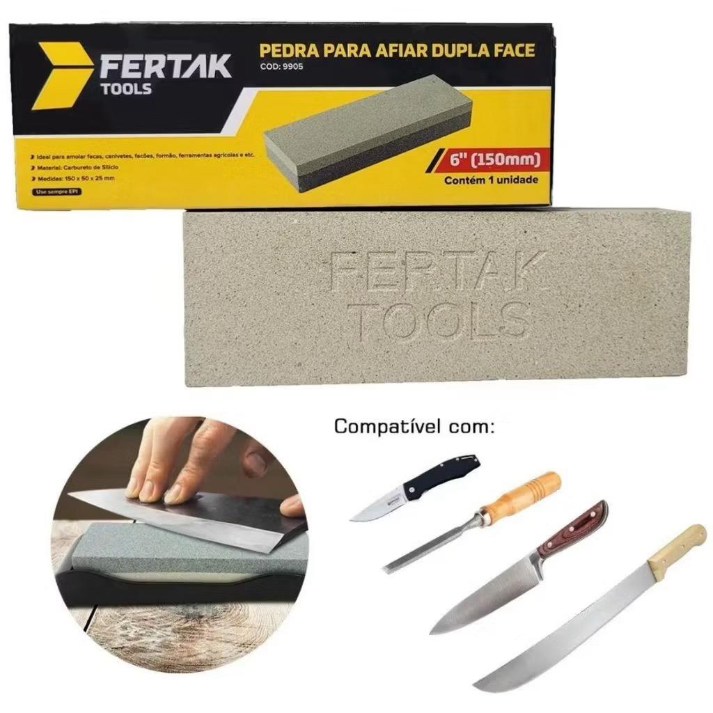 PEDRA DE AMOLAR FACA DUPLA FACE RETANGULAR 8