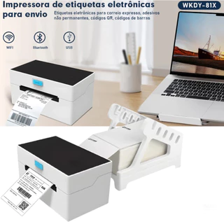 Impressora Térmica De Etiqueta Adesiva 110mm Usb E Bluetooth SEM FIO 203DPI, compatível com vários sistemasWKDY-81X