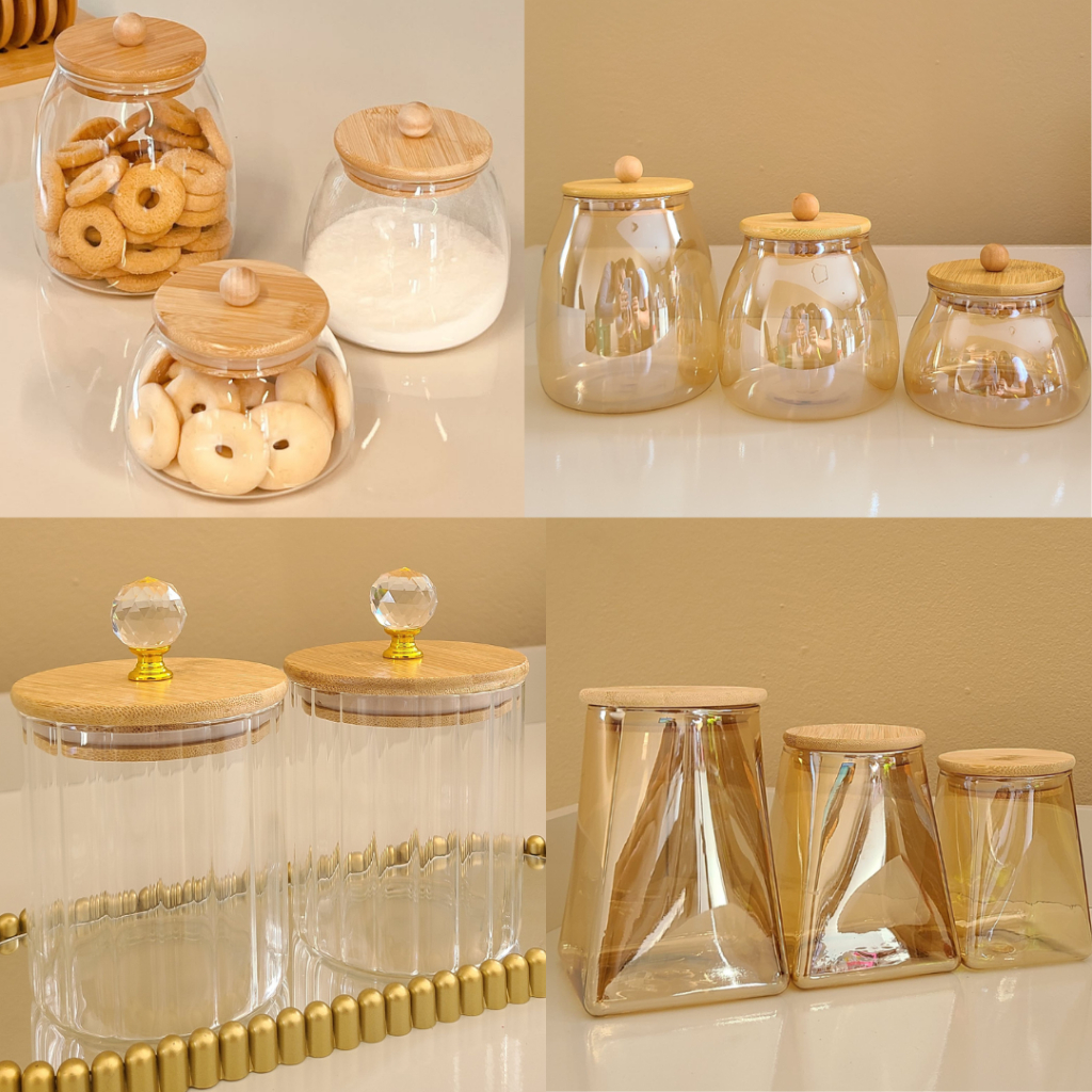 Crie Seu Kit de Potes Hermético para Mantimentos e Organizador de Cozinha Dispensa Armário MODELOS DIVERSOS