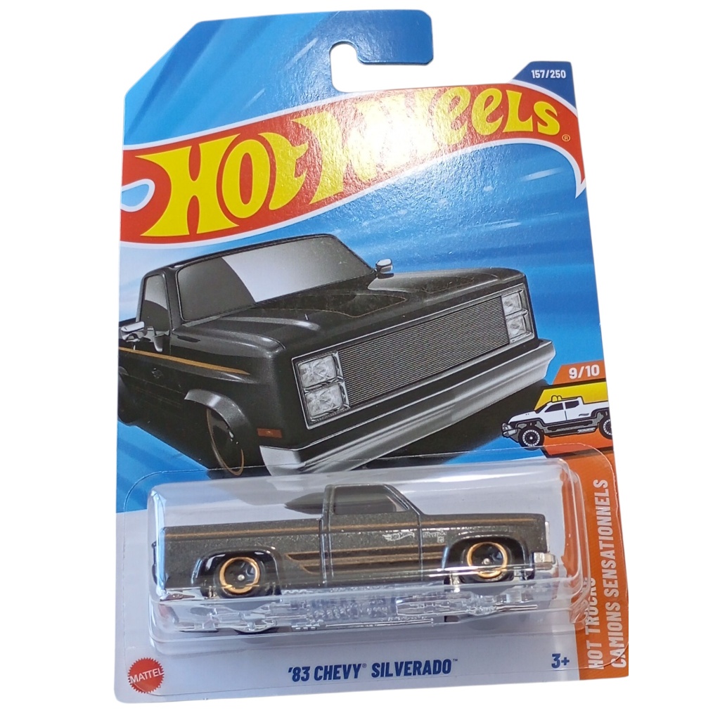 Hot Wheels 83 Chevy Silverado cinza | Shopee Brasil