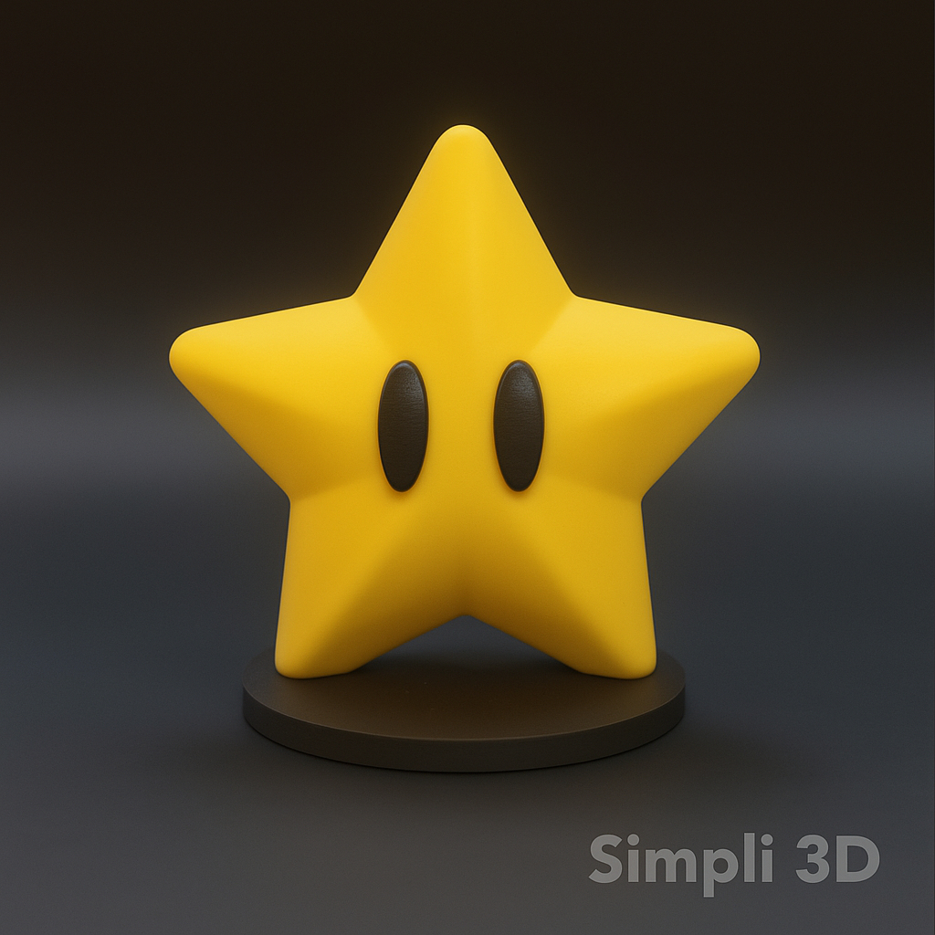 Decoração Gamer Mario - Estrela 3D