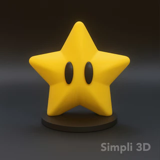 Decoração Gamer Mario - Estrela 3D