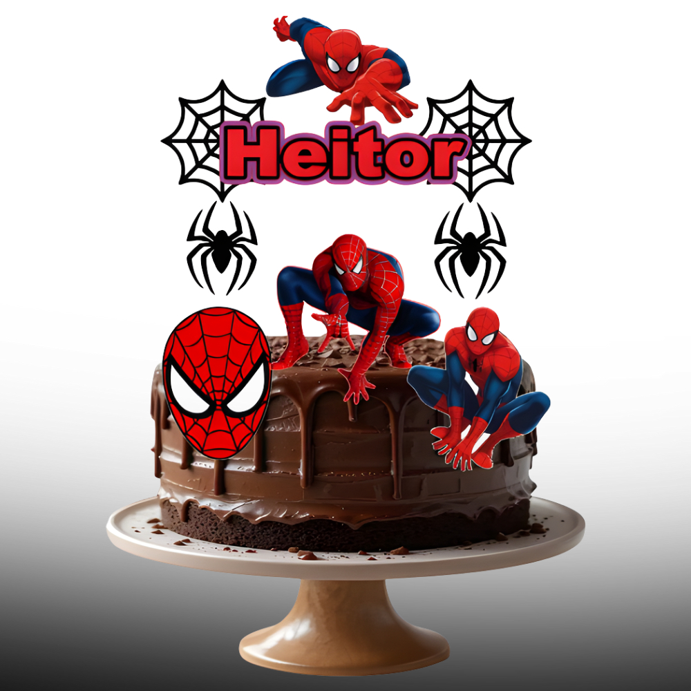Topo Topper De Bolo Homem Aranha