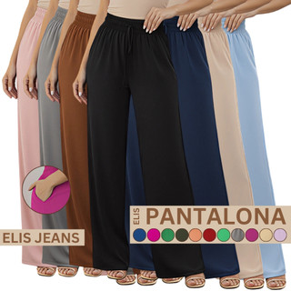 Calça pantalona cintura alta tecido duna