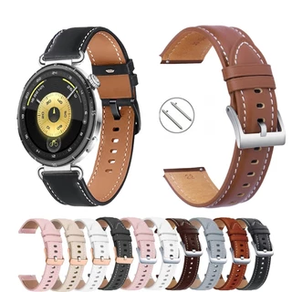 Pulseira 18mm de Couro para Smartwatch Huawei Watch GT6 41mm de Engate Rapido