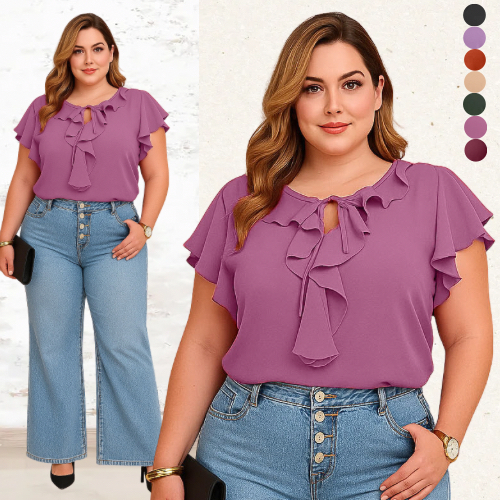 BLUSA SOCIAL PLUS SIZE FEMININA SOLTINHA GRANDE MODA MODERNA BLUSAS ...