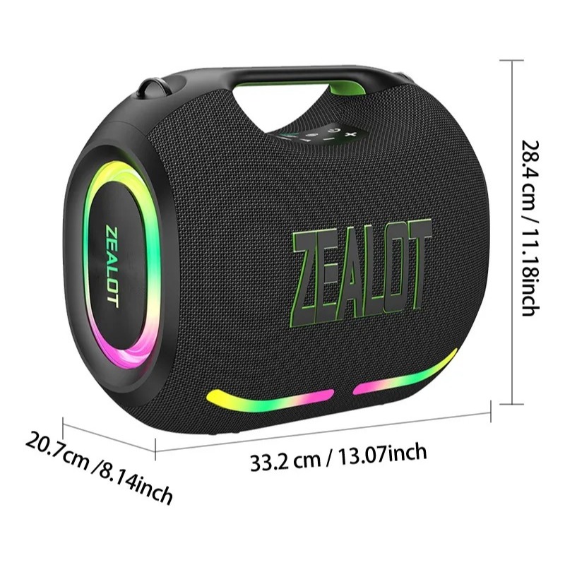 ZEALOT-ZE01 Caixa De Som Bluetooth 5.4 Portátil À Prova D'agua
