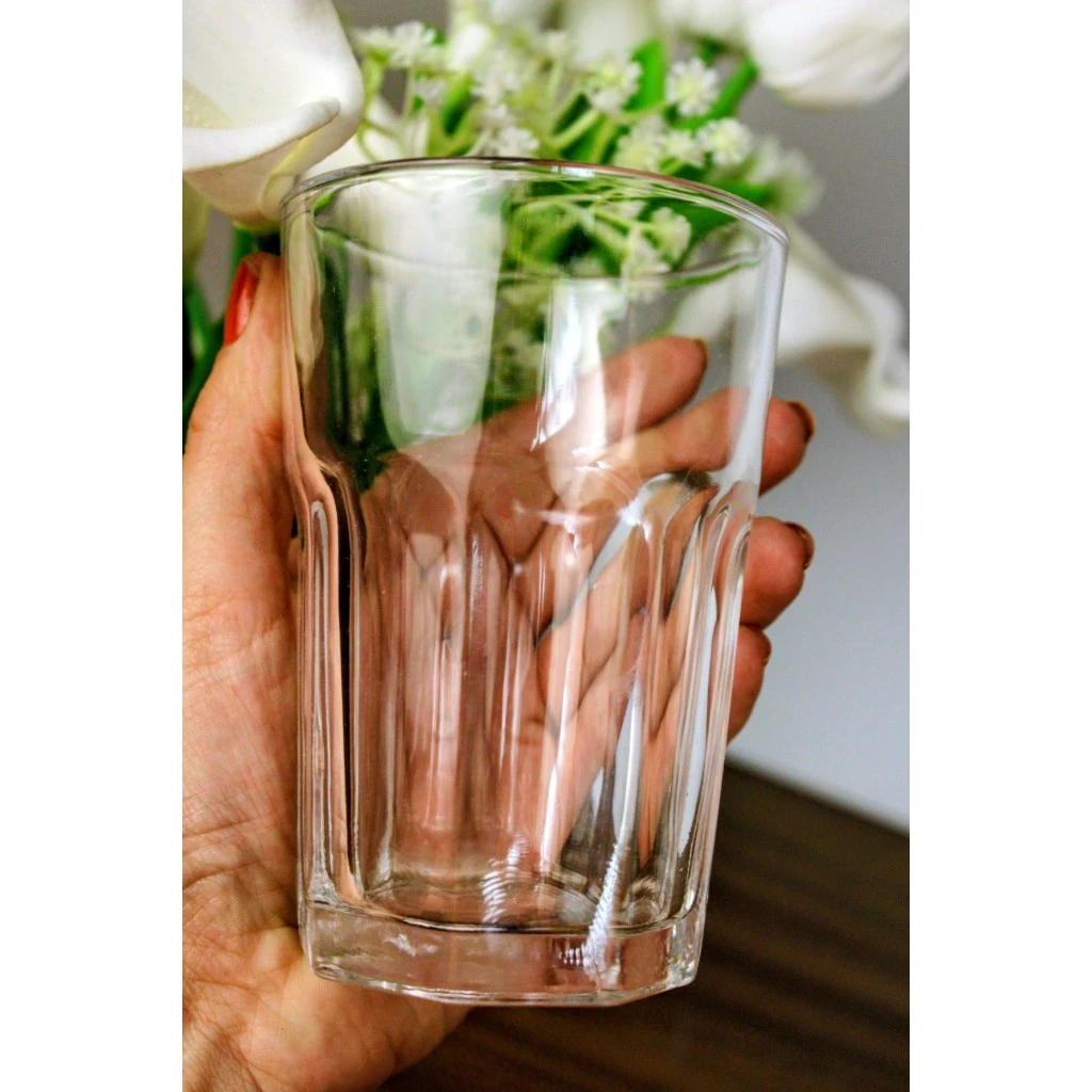 Jogo De Copos Em Vidro Kit 6 Peças Cozinha Água Suco Drink Refrigerante 350ml Mesa Posta Casa Nova