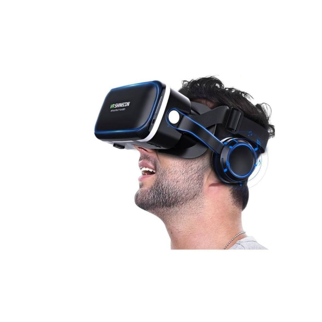 Óculos VR Realidade Virtual 3D com Fone de Ouvido e Controle | Shopee ...