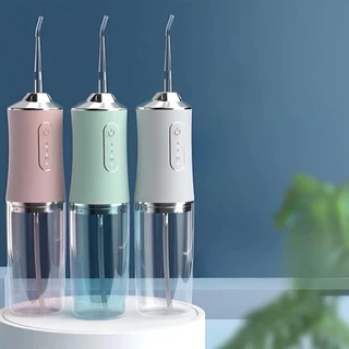 Irrigador oral recarregável 220ml limpeza oral sanitária limpador dental portátil