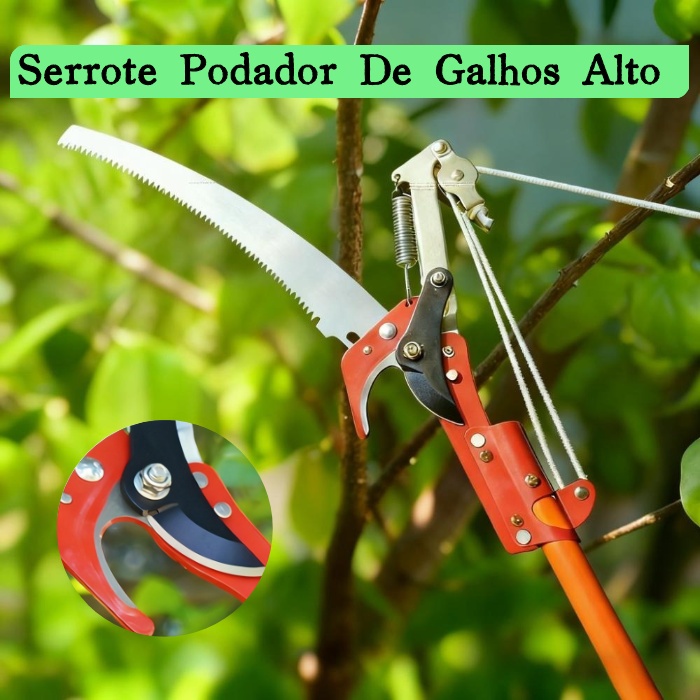 Serrote Podador De Galhos Altos 2em1 Poda E Serra Super Forte e Resistente