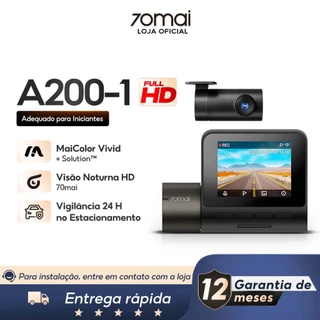 Câmera Veicular 70mai A200 Set FULL HD 1080P 2'' Tela Controle por App WiFi G-sensor 130° Visão Noturna Máximo 128GB em Oferta na Shopee