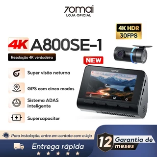Câmera Veicular 70mai A800SE Set 4k HDR+1080p Gps 3'' Tela App WiFi6 Bluetooth Supercapacitor 140° ADAS Controle de Voz em Oferta na Shopee