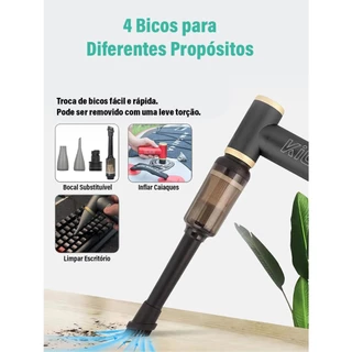 4 em 1 Mini Aspirador e Soprador Elétrico Turbo Ar Para Inflável E Aspirador