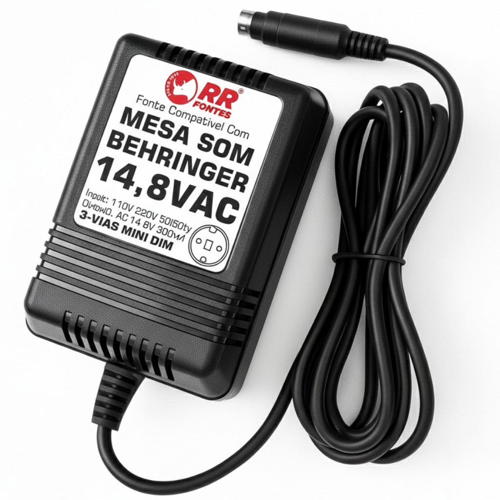 Fonte Behringer 14,8v 500ma Mx-6,psu6,xenyx,1002fx,1202, QX1002